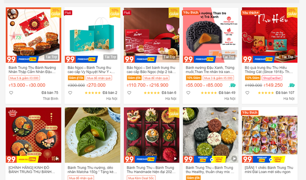 Thị trường bánh Trung Thu chuyển kênh bán online phục vụ khách hàng