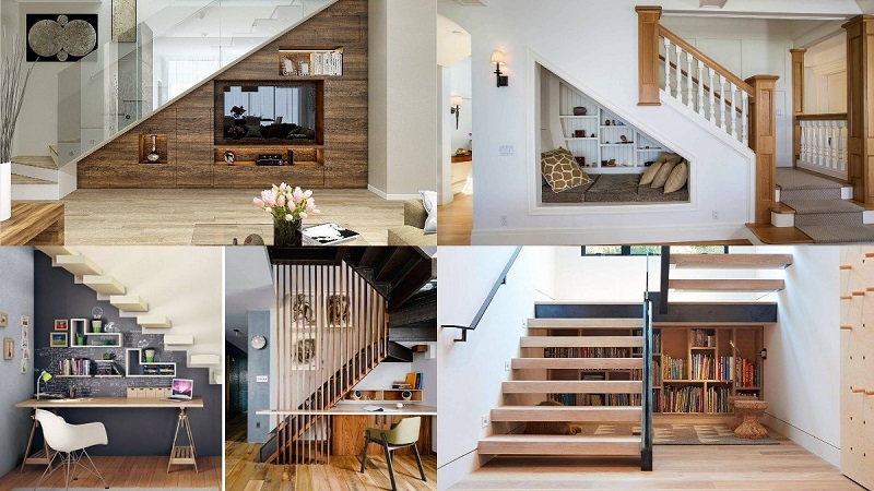 Tận dụng gầm cầu thang giúp nhà ở diện tích nhỏ tối ưu không gian